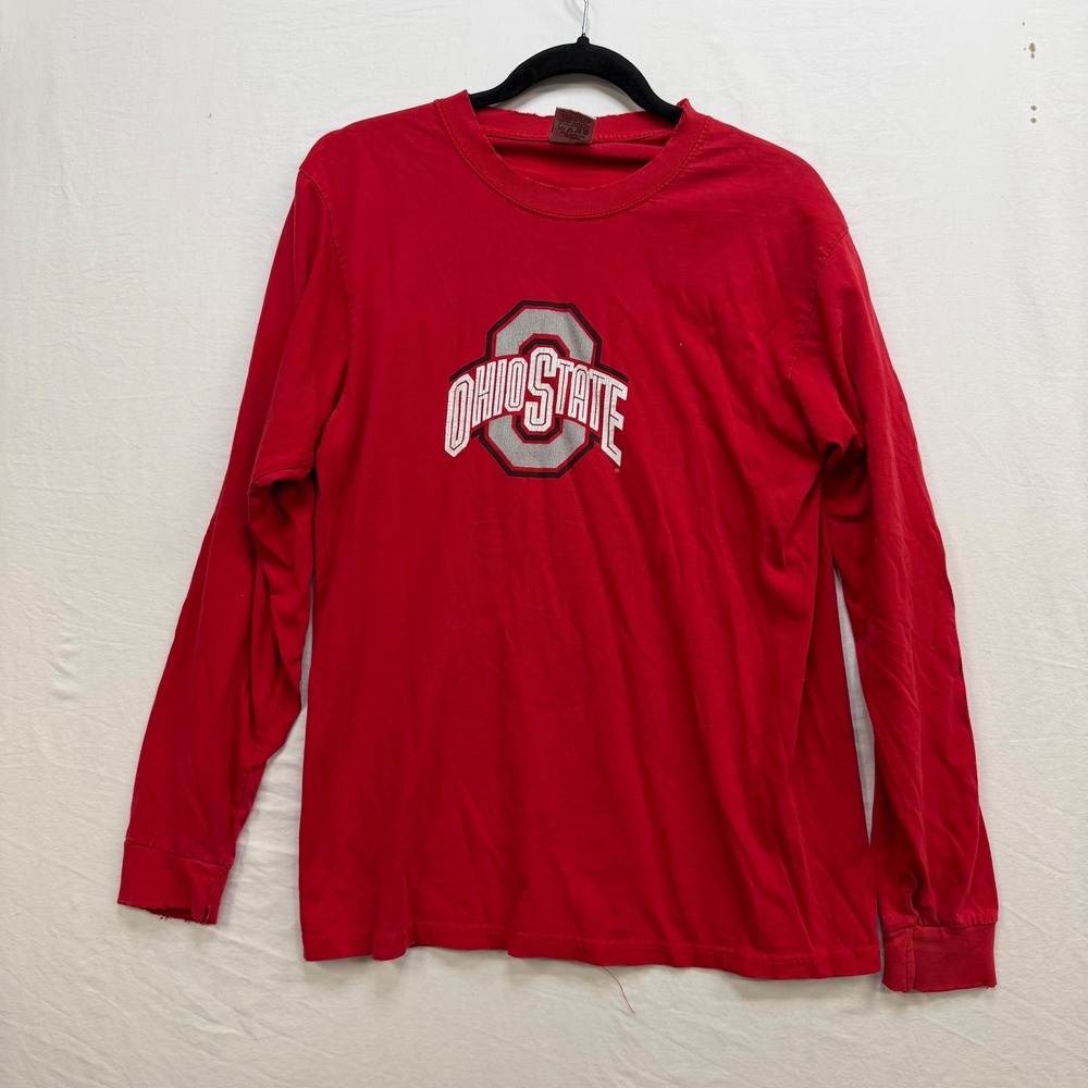 Soffe Ohio State Buckeyes Long Sleeve T-Shirt Red Mens‎ Medium OSU NCAA 289